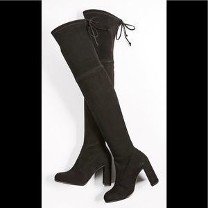 STUART WEITZMAN - Hiline Suede Over-the-knee Boot - Black, 7
